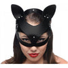 Bad Kitten Leather Cat Mask Black O-S - Sensual Elegance for Playful Encounters - Model BK-001 - Unisex - Enhance Your Sensory Experience - One Size - Adult Naughty Store