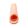 Introducing the SensaFlex™ 3 Inches Extender Sleeve Beige - A Premium Male Penis Extension for Enhanced Pleasure - Adult Naughty Store