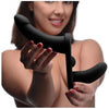 Introducing the Luxe Pleasure Co. 10X Double Penetration Strap-On - Model DP-10X - For Couples - Dual Pleasure - Black