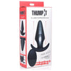 Introducing the Thump It! Kinetic Thumping 7X Large Black Butt Plug - Model TH-7X-LB-BP - Adult Naughty Store