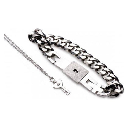 Masterful Locking Bracelet and Key Necklace Set - The Ultimate Symbol of Dominance and Submission - Adult Naughty Store