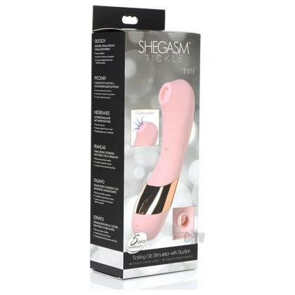 Introducing the Inmi Shegasm Tickle Clitoral Suction and Stroking Simulator - Model ST-2000 - Female Pleasure Toy for Intense Oral Sensations - Lavender