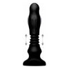 Thunderplugs Swell And Thrust Plug With Remote Control - Premium Silicone Rechargeable Anal Thruster and Dilator - Model TPSW-RC001 - Unisex Pleasure - Intense Internal Stimulation - Obsidian - Adult Naughty Store