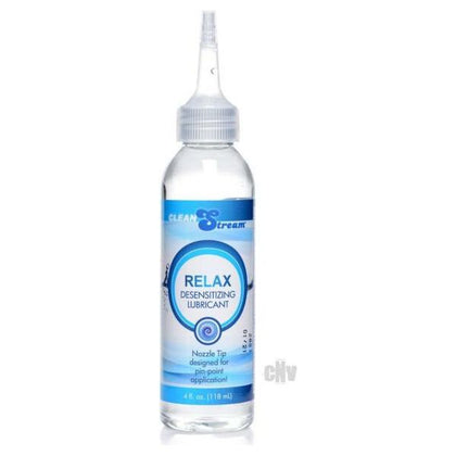 Cleanstream Relax Desense Lube 4oz - Anal Lubricant for Comfortable Backdoor Exploration - Model CSRL-4 - Unisex - Silky Smooth Formula - Nozzle Applicator - Water-Based - Clear