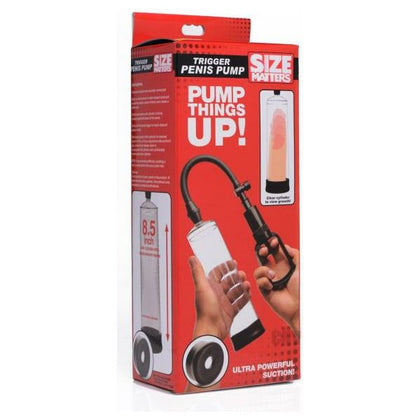 Size Matters Trigger Penis Pump - The Ultimate Male Enhancement Device for Intense Pleasure and Performance - Model STP-500 - For Men - Enhances Size, Sensitivity, and Stamina - Clear - Adult Naughty Store