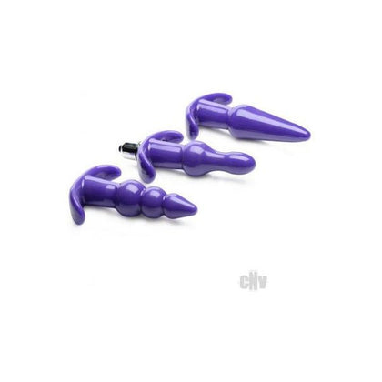 Introducing the Frisky Thrill Trio Purple Anal Set: The Ultimate Pleasure Kit for Anal Exploration - Adult Naughty Store