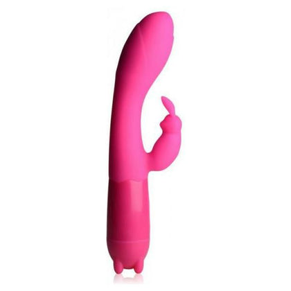 Introducing the Luxe Pleasure Collection: Pink Silicone Rebel Rabbit Vibrator 21X - The Ultimate Clitoral Stimulator for Women