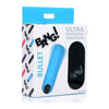 Bang Vibrating Bullet with Remote Control - Blue, Powerful Wireless Pleasure for Him and Her, Model BVBR-001 - Adult Naughty Store