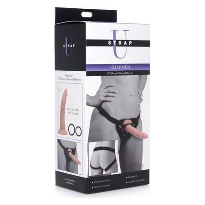 Strap U Charmed 7.5 Vanilla Adjustable Strap-On Dildo for Comfortable Pleasure - Model SU-CHRM75-VAN - Unisex - Ideal for Vaginal and Anal Stimulation - Vanilla