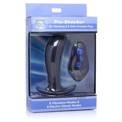 Zeus Pro Shock 8x Prostate Plug - The Ultimate Black Electro-Stimulating Prostate Pleasure for Men