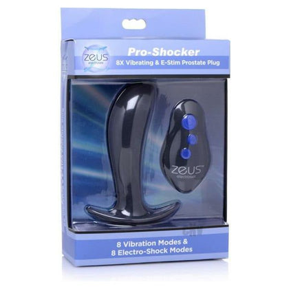 Zeus Pro Shock 8x Prostate Plug - The Ultimate Black Electro-Stimulating Prostate Pleasure for Men - Adult Naughty Store