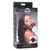 Full Bloom Silicone Ball Gag with Rose Accent - Model FSBG-001 - Unisex - Mouth Pleasure - Red - Adult Naughty Store