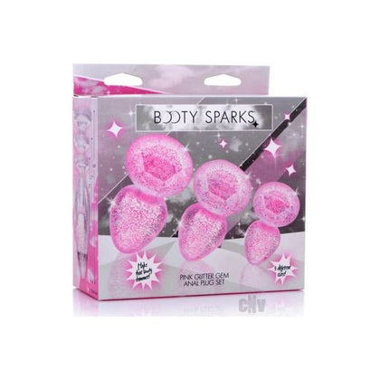 Booty Sparks Glitter Gem Plug Set - Pink: The Ultimate Shimmering Pleasure Collection for Anal Delights - Adult Naughty Store