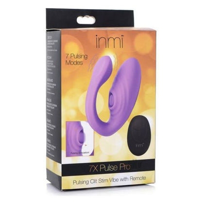 Inmi 7x Pulse Pro Clitoral and G-Spot Vibrator with Remote Control - Purple - Adult Naughty Store