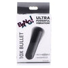 Bang 10x Metallic Bullet Black - Powerful Mini Vibrating Bullet for Anywhere Pleasure - Model B10XMB-001 - Unisex - Intense Stimulation - Sleek Black
