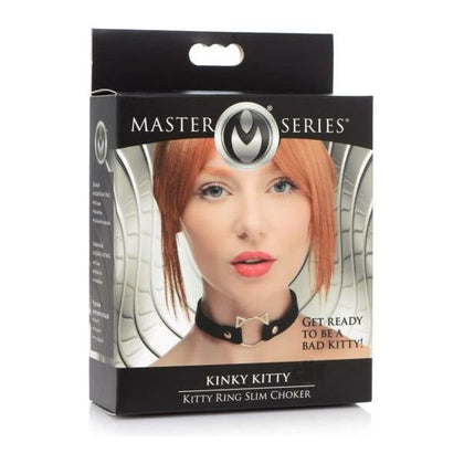 Elegant Kinky Kitty Ring Slim Choker - The Ultimate BDSM Accessory for Subtle Play and Sensual Elegance