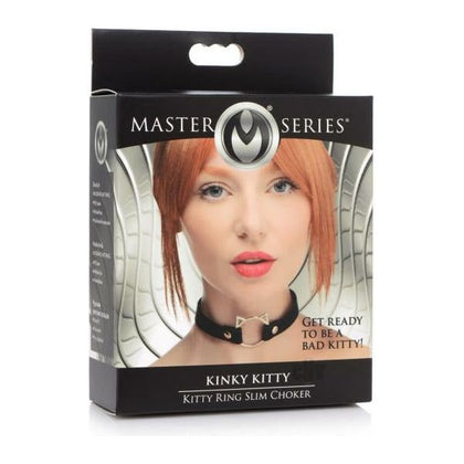 Elegant Kinky Kitty Ring Slim Choker - The Ultimate BDSM Accessory for Subtle Play and Sensual Elegance - Adult Naughty Store