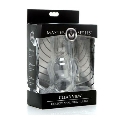 Clear View Hollow Anal Plug LG - Transparent Gaping Wall Design - Model #CV-AP-LG - Unisex Pleasure - Clear - Adult Naughty Store