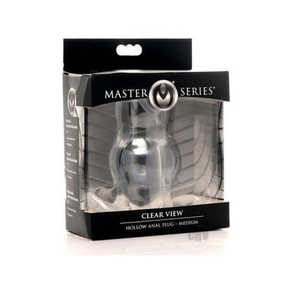 Clear View Hollow Anal Plug MD - Transparent Gaping Wall Design for Maximum Visual Pleasure - Firm yet Flexible TPE Material - Model MD - Unisex - Anal Stimulation - Clear - Adult Naughty Store