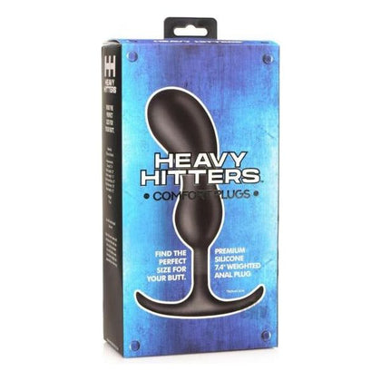 Heavy Hitters Comfort Plugs 7.4 Black - Luxurious Weighted Silicone Butt Plug for All-Day Pleasure - Adult Naughty Store