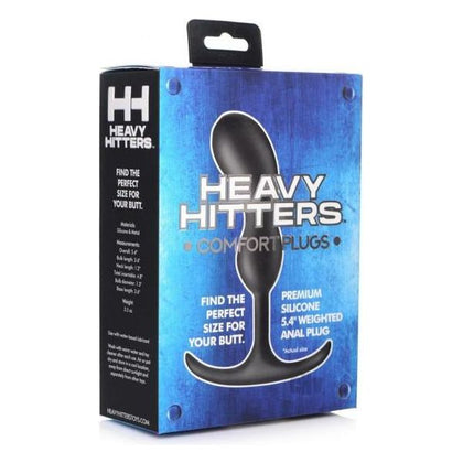 Heavy Hitters Comfort Plugs 5.5 Black - Luxurious Weighted Silicone Butt Plug for Intense Anal Pleasure - Adult Naughty Store