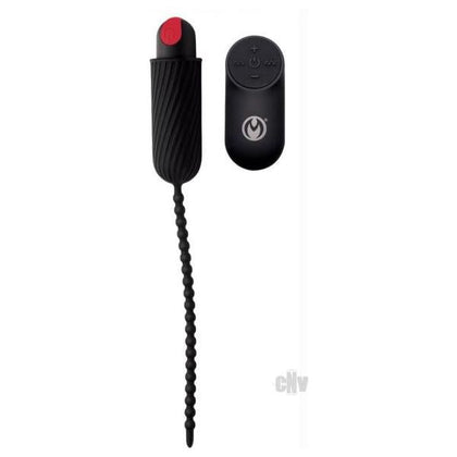 Dark Chain Black-Red Silicone Urethral Sounding Beads - Model MS28X: Intense Pleasure for Men - Adult Naughty Store