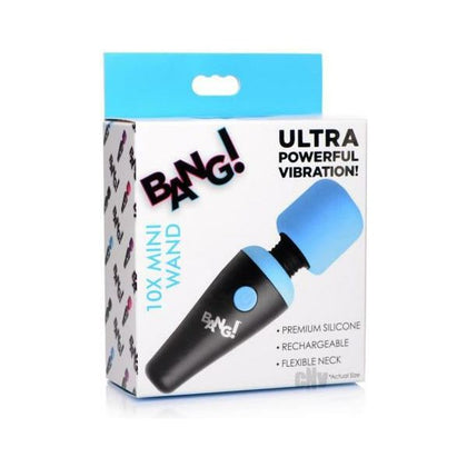 Bang! 10x Vibe Mini Silicone Wand Blue - Compact and Powerful Pleasure for All Genders - Adult Naughty Store