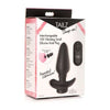 Tailz Snap On Plug W-remote Small - Premium Silicone Vibrating Anal Plug with Interchangeable Tails - Model TSP-001 - Unisex - Anal Stimulation - Black - Adult Naughty Store