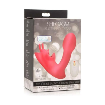 Shegasm Butterfly Tease Pink: The Ultimate Clitoral and G-Spot Stimulation Toy for Women