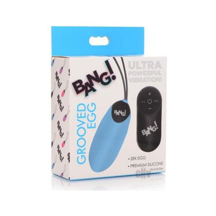 Bang 28x Grooved Silicone Egg Blue