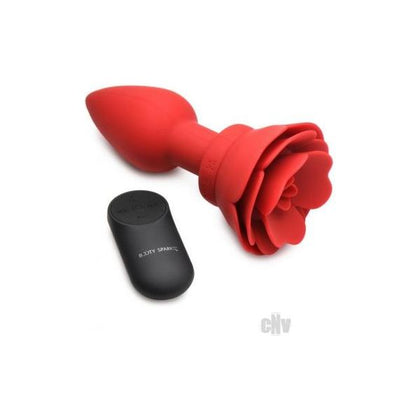 Booty Sparks Rose Blossom Silicone Anal Plug - Model 28x, Large, Black - Adult Naughty Store