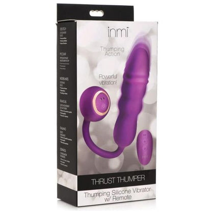 Inmi Thrust Thumper W-remote Purple - Premium Silicone Thrusting Vibrator for Intense Pleasure (Model: TT-500, Purple) - Adult Naughty Store