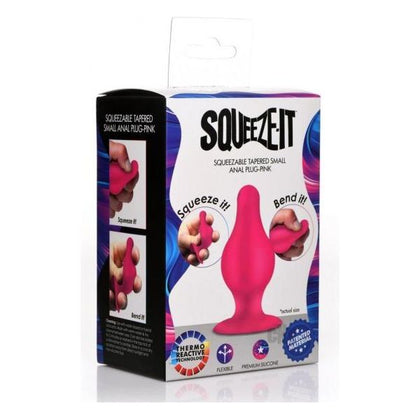 Pink PlushFlex™ Squeeze It Tapered Anal Plug - Model SP-1 - For All Genders - Ultimate Backdoor Pleasure - Pink - Adult Naughty Store