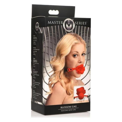 Introducing the Blossom Pleasure Red Rose Ball Gag - Model BGR-001: A Sensual Delight for All Genders and Unforgettable Moments of Passion - Adult Naughty Store