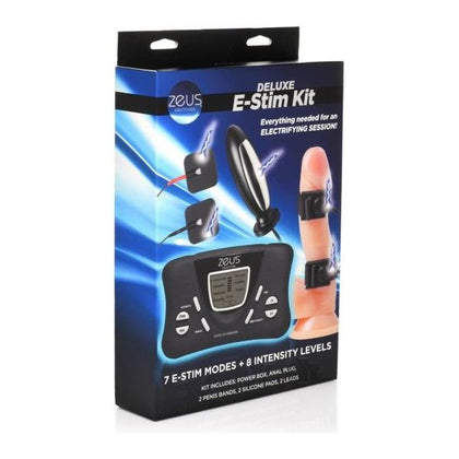 Zeus Deluxe Estim Kit - Ultimate E-Stim Pleasure for Men: Prostate Stimulation, Powerful Electrotherapy, Model ZD-600, Black
