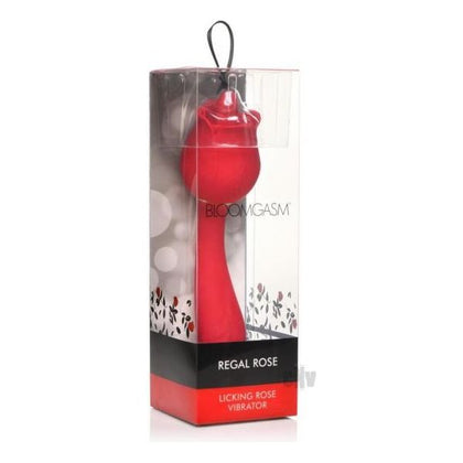 Bloomgasm Regal Rose Licking Tongue G-Spot Vibrator - Model RRLT-2021 - Women's Pleasure - Red - Adult Naughty Store