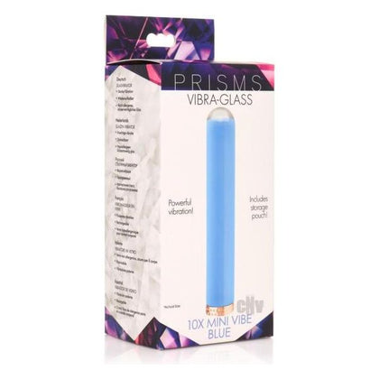 Prisms 10x Mini Vibe Blue - Elegant Glass Bullet Vibrator for Sensual Pleasure