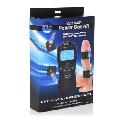 Zeus Power Box Kit - Electrifying E-Stim Pleasure for Men: Intense Prostate Stimulation in Black