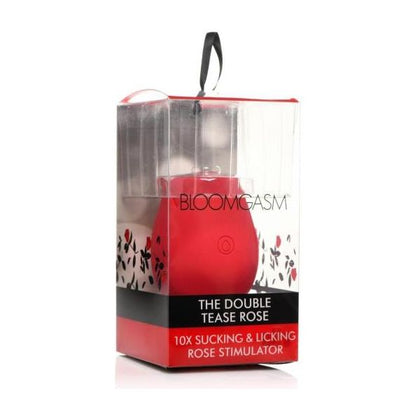 Bloomgasm Double Tease Rose Red - Premium Silicone Dual Pleasure Toy for Women