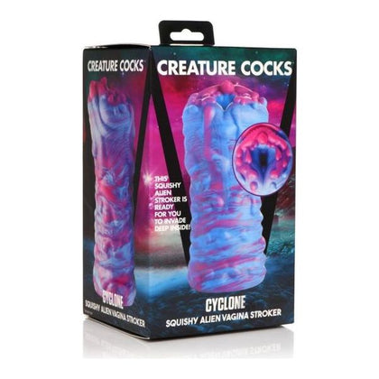 Creature Cocks Cyclone Alien Stroker - Model CX-2000 - Unisex - Intense Pleasure - Pink/Blue