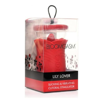 Bloomgasm Lily Lover Red - Premium Silicone Suction Vibrator for Women's Clitoral Stimulation