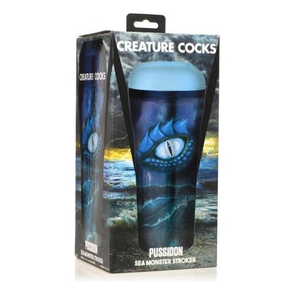 Creature Cocks Pussidon Stroker - The Ultimate Pale Blue Sea Monster Pleasure Device for Men