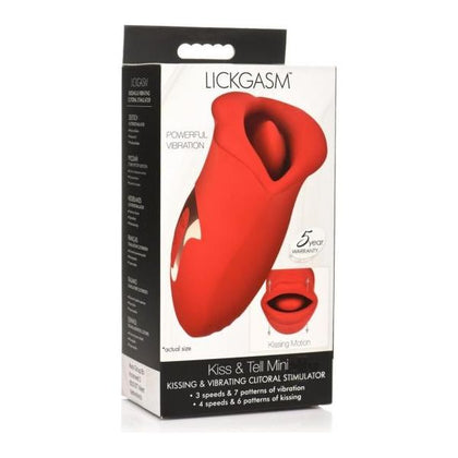 Lickgasm Kiss & Tell Mini Red Silicone Clitoral Vibrator