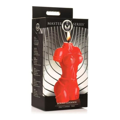 Introducing the Ms Bound Goddess Drip Candle Red: Anatomically Correct Torso Wax Play Candle for Erotic Sensations