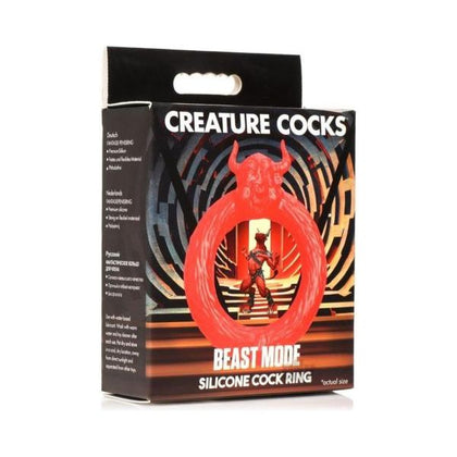 Creature Cocks Beast Mode C-Ring - Model X9871 - Male - Shaft and Balls - Fiery Red