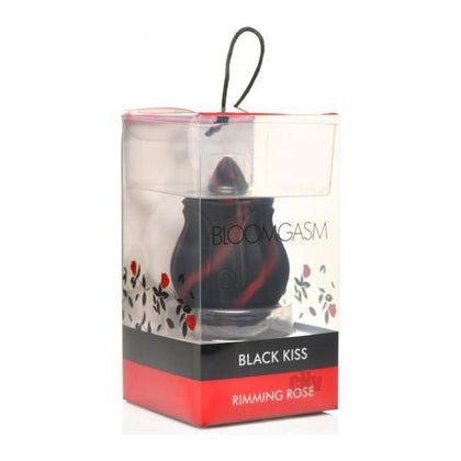 Bloomgasm Silicone Black Kiss Rimming Rose | Model BGR-001 | Unisex | Clitoral, Nipple & Anal Pleasure | Red and Black