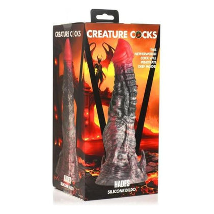 🌟 Introducing Creature Cocks Hades Dildo Md: The Ultimate Black and Red Silicone Strap-On Dildo for Otherworldly Pleasure 🌟 - Adult Naughty Store