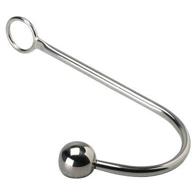 Hooked Stainless Steel Anal Hook - Model HSH-001 - Unisex - For Intense Anal Pleasure - Silver - Adult Naughty Store