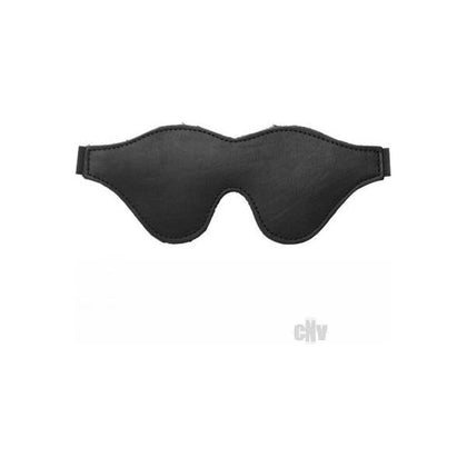Strict Leather Black Fleeced Lined Blindfold - Ultimate Comfort for Sensual Exploration