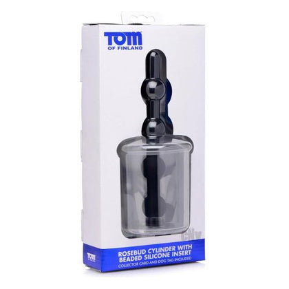 Introducing the Tof Rose Bud Cylinder with Beaded Insert - Model TBC-001. The Ultimate Anal Engorgement and Stimulation Experience for All Genders - Enhance Pleasure in Style!